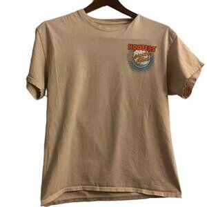 VTG Hooters‎ Country Club Golf T Shirt Mens Large Tan Ripple Junction